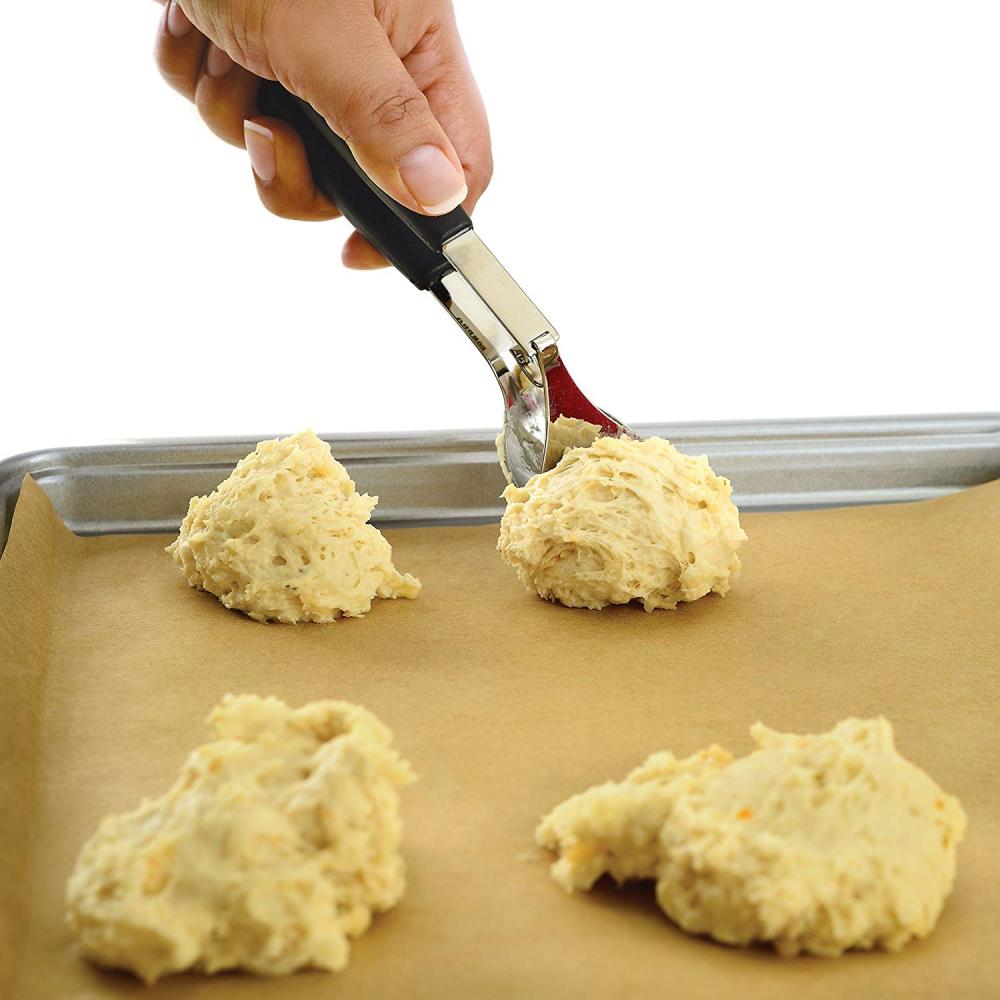 Colher de bolinho de aço inoxidável e conta-gotas de lançamento