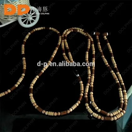 High quality wooden earphone beads earphone necklace earphone with microphone