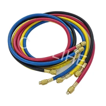 Professional AC Service Kit: Hot Selling Charging Hose with Safety Valve for R12, R134, R410, and R32 Refrigerants