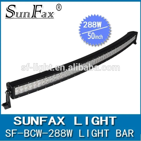 C REE Curved led light bar, Promotion Christmas sale 50inch 288w Curved high power led work light bars
