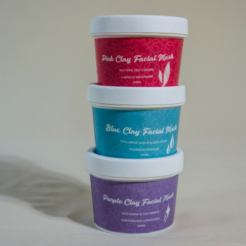 100% Vegan Pink Clay Mask - Cruelty-Free Whitening Anti-Wrinkle Exfoliator