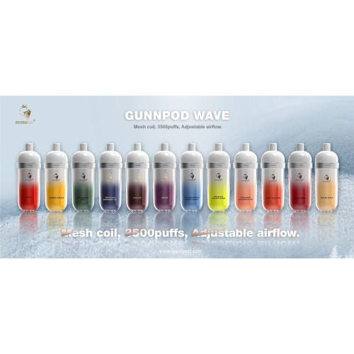 원래 Gunnpod Wave 3500 퍼프 일회용 vape