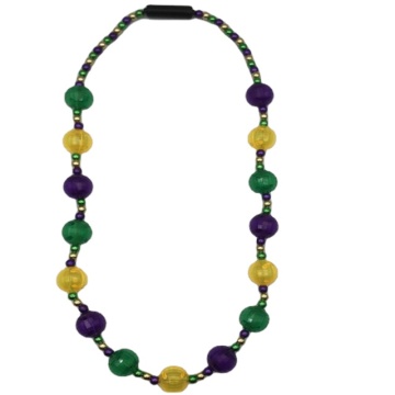 Mardi Gras LED Flashing Light-Up Beads Necklace