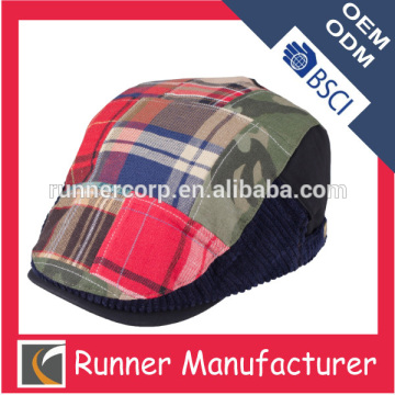 Hot Sell Plaid Fabric Fashion Flat Cap