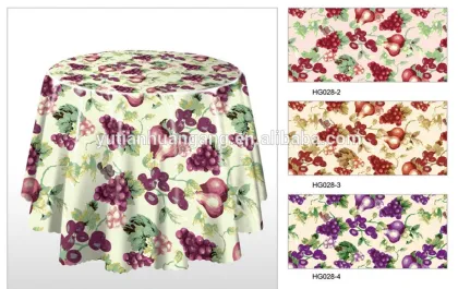 Transparent Printed Round Table Cloth