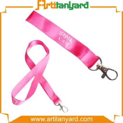 Costom Color Satin Lanyard with Printing