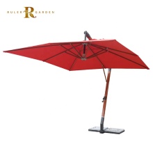 Custom LOGO Solar Powered Garden Umbrella with LED