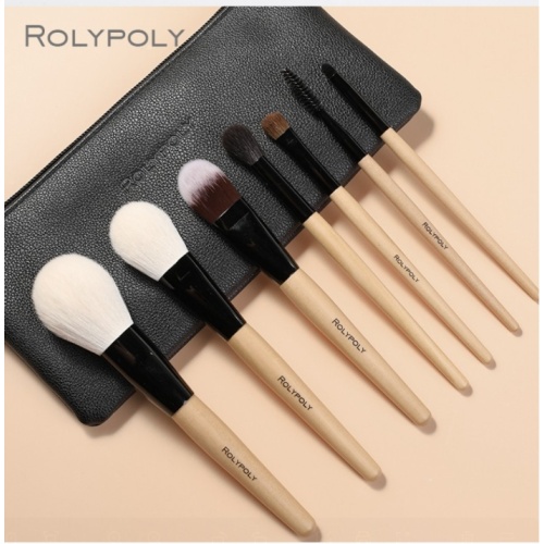 Meilleur ensemble de brosses de maquillage en bois avec logo personnalisé