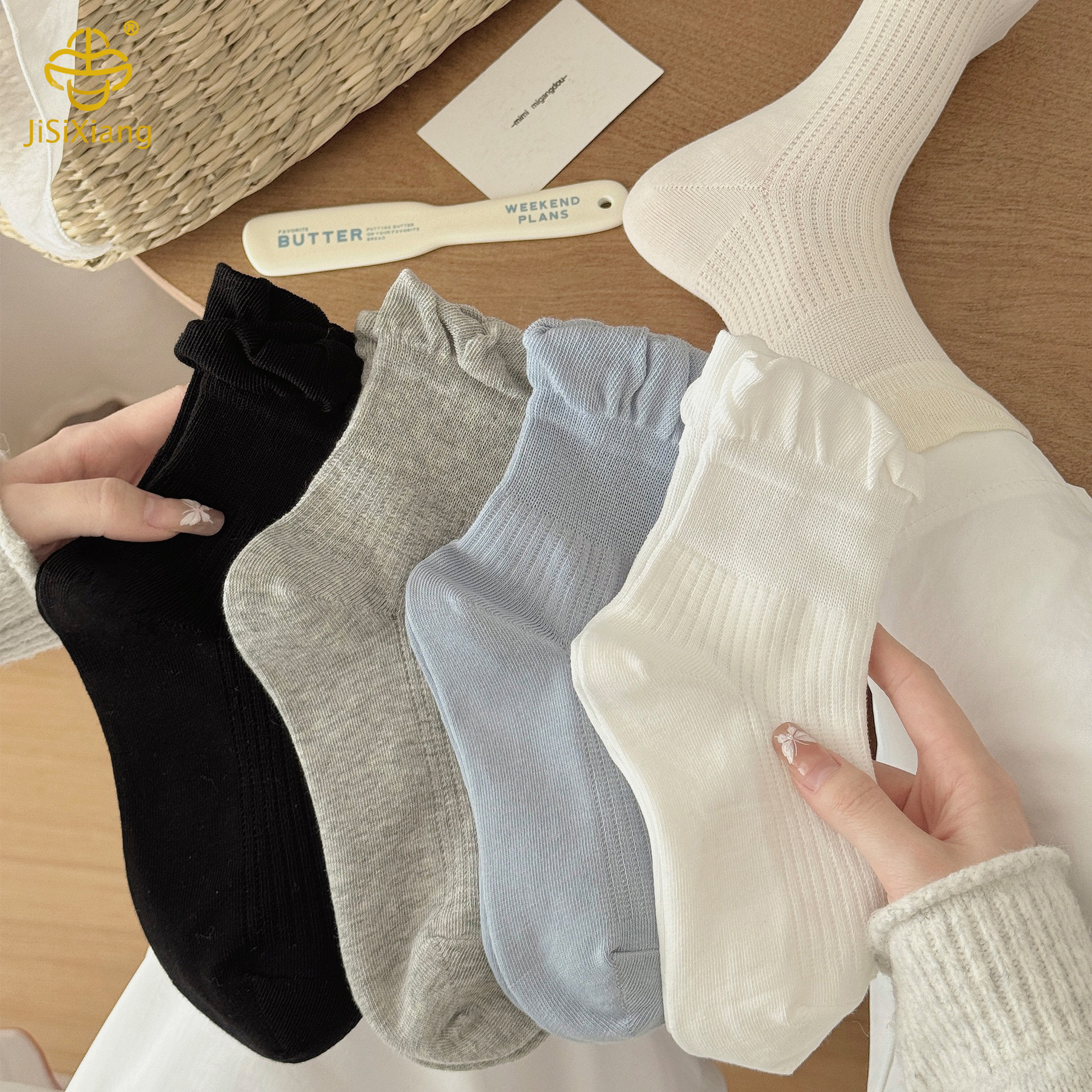 Korean version of fungus lace tube socks