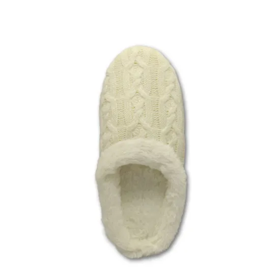 best comfy house cable knit slippers for womens