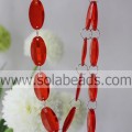 Party Decoration 4*18*34MM Plastic Ring Beaded Trim