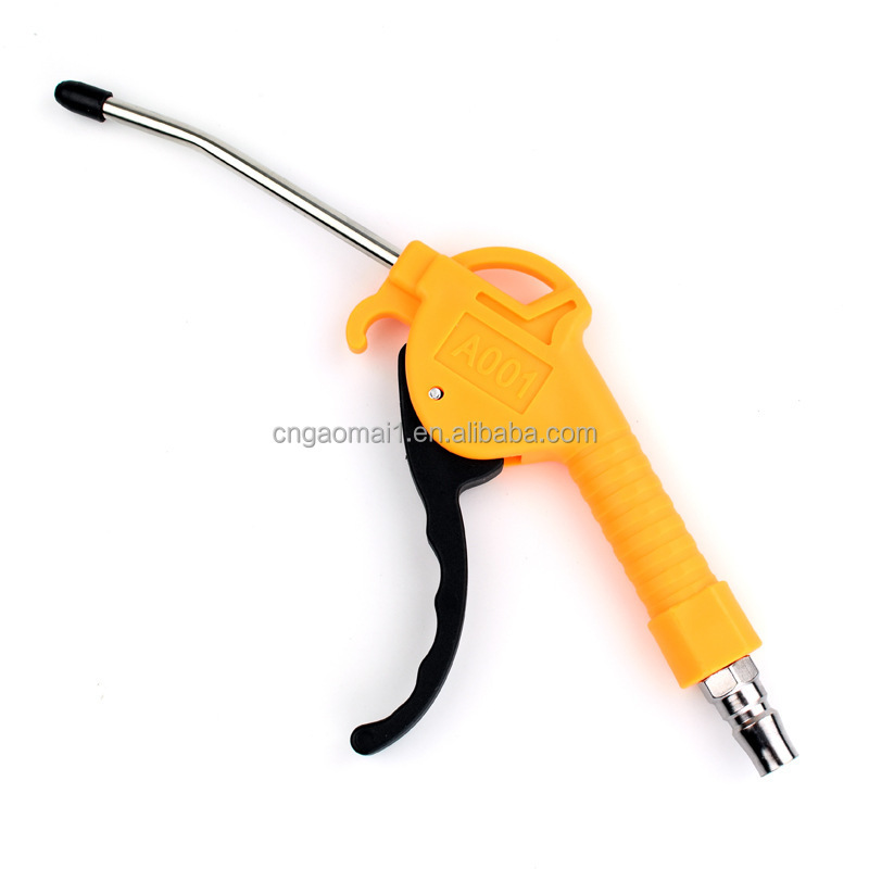 Professional Plastic Dust Blower Gun with Stainless Steel Nozzle - Yellow Body
