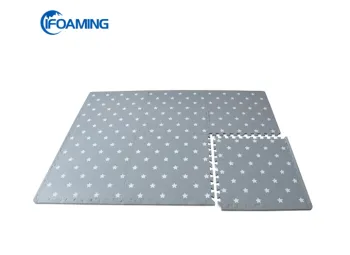 Grey And White Star Waterproof EVA Foam Playmat