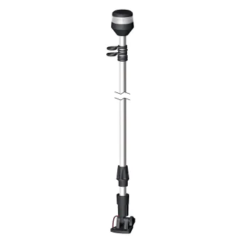 360 Degree LED Navigation Light with Fold-Down Pole Mount for Marine Use