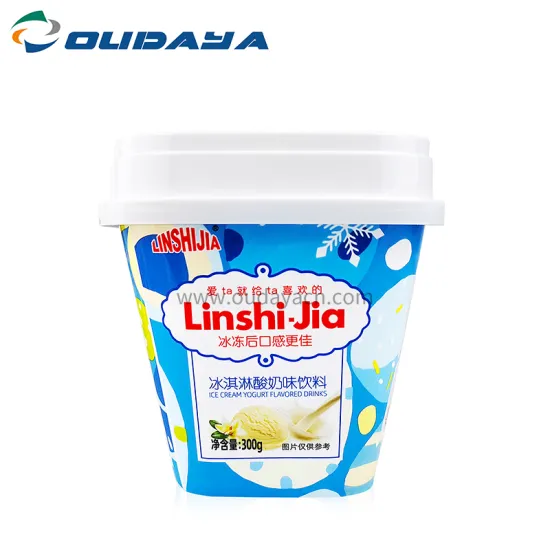 food packaging freezer square ice cream container with lid