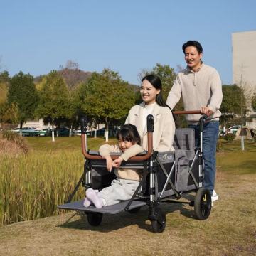 캐노피가 있는 어린이 4인용 유모차 왜건