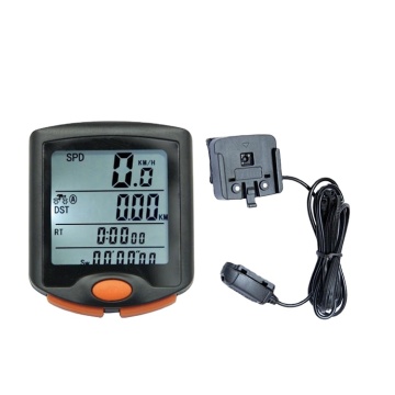 Komputer Basikal: Speedometer skrin besar dengan 24 fungsi, kalis air