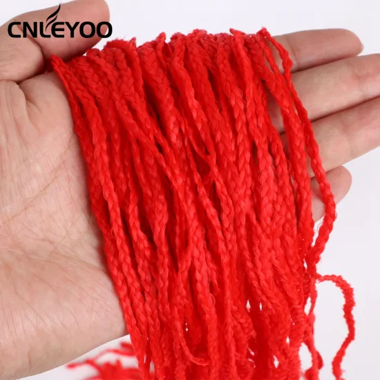 Red ZiZi Box Braid Crochet Hair 28 Inch Micro Box Braids Crochet For Fashion