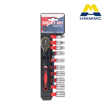12PCS 1/4 Dr. Socket Wrench Set