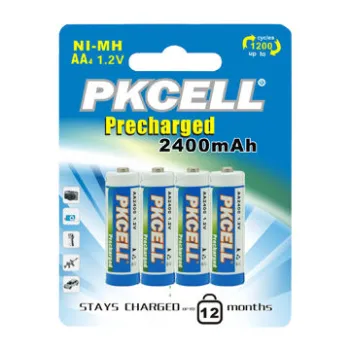1.2V Flexible Package Recharged NiMH Batteries Sized AA 2400mAh Capacity