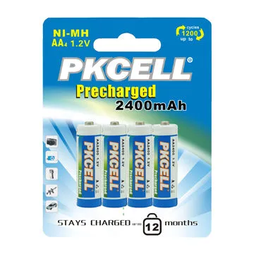 1.2V Flexible Package Recharged NiMH Batteries Sized AA 2400mAh Capacity