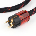 Hi-End Pure Copper audiophile power cords EU Schuko Power Cable With Figure 8 IEC AMP Turntable Power Extension Cable