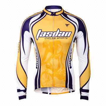 Men's Cycling Jersey, Made of 100% Polyester with High Quality Zipper, Size S to XXXL