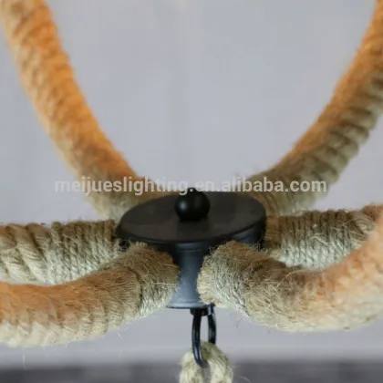 Latest model hemp rope import company indian chandelier light