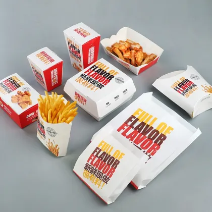 Custom Food Packaging: Burger Boxes, French Fries Paper Boxes, Sandwich Boxes, Rectangle Containers
