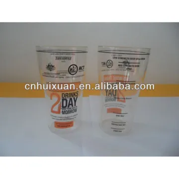 Plastic schooner beer glass