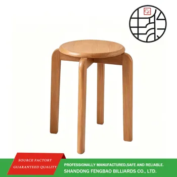 natural finish solid wood stool