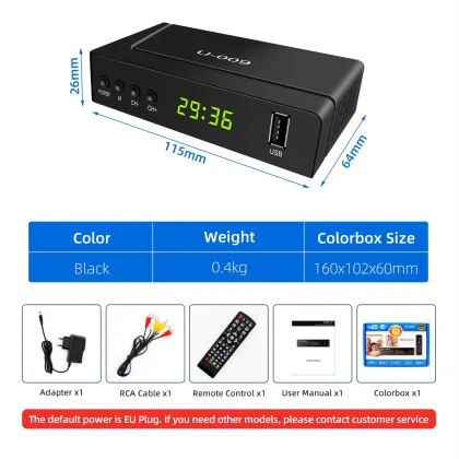 Low Price DVB T2/C Mini Plastic Digital TV Receiver Set-Top Box