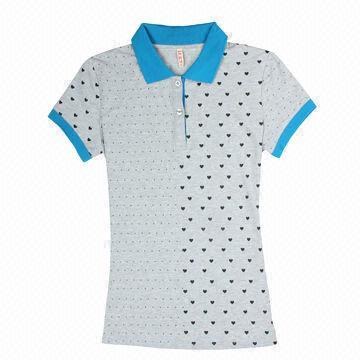 Women's Polo T-shirt, Full Printing, Slim Fitted