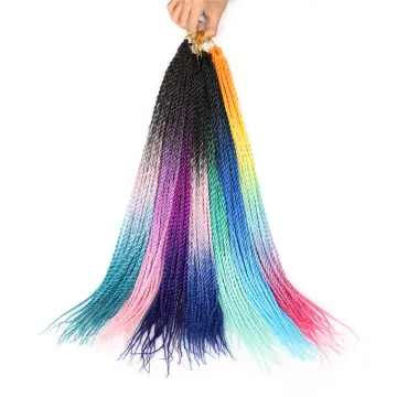 24inch Senegal Twist Crochet Braids Senegalese Twist Synthetic Braiding Hair Ombre Color