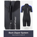 Niños 3/2 mm Back Zip Shorty Wetsuit Black/Azul