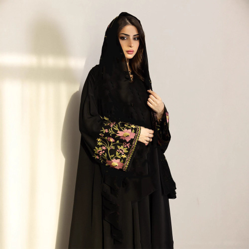 ست حجاب گشاد عبایی گلدوزی شده لوکس