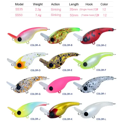 Sinking Minnow 2.3g 30mm Crankbait Trout Fishing Tackle