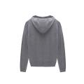 Men's Knitted Buttoned Contrast Placket Cardigan Hoodie