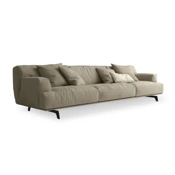 Luxury Italian L-Shaped Velvet Modular Sectional Sofa for Modern Living Rooms