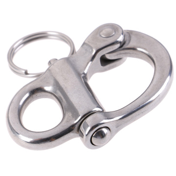 Hot 316 Rigging Sailing Fixed Bail Snap Stainless Steel Shackle Fixed Eye Snap Hook Sailboat Sailing Boat Yacht Outdoor Living