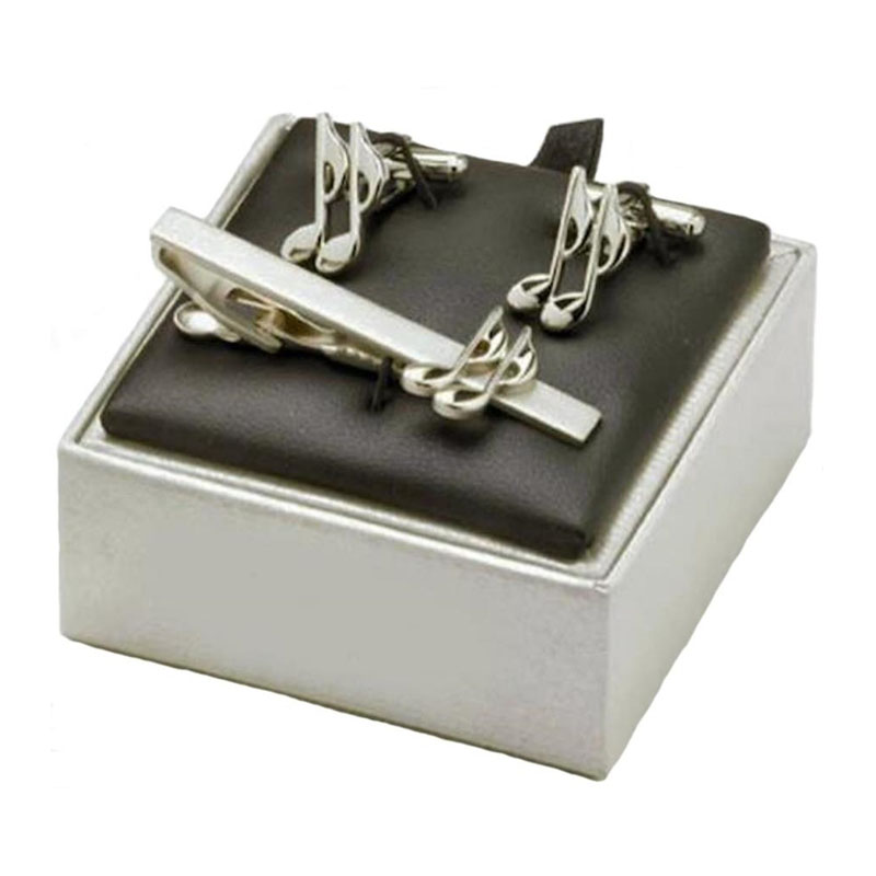 Music Quaver Tie Bar Cufflink Set