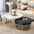 Round 2 in 1 light luxury living room coffee coffee table with drawer table