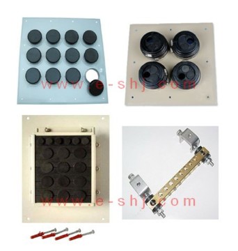 1/2", 7/8" cable wall entry system, grounding bar, feeder cable clamp, grounding kit
