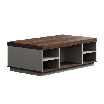 Large Antique Wooden Desk with Tea Coffee Side Tables and Storage for Living Room or Office