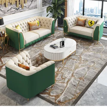 Modern Luxury Villa Sofas: Modular Leather Sofa Sets for Home