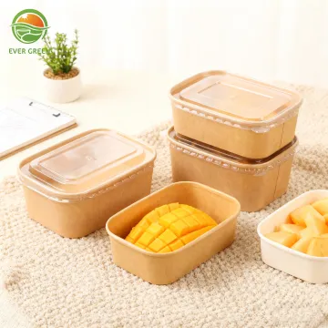 Oil-proof Kraft Paper Disposable Takeaway Box