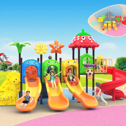 Playful Ventures: Vibrant Outdoor Playground Equipment - 76 Pipes Kids Slides for Exciting Playtime