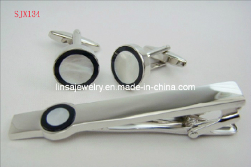Fashion Men's Jewelry Cuff Links & Tie Clip Set