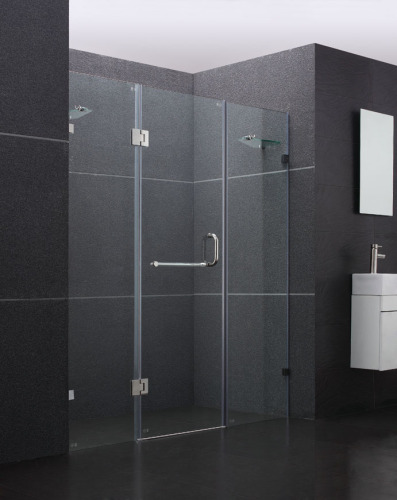 Frameless pivot hinge shower screen 10 mm tempered glass price frameless shower enclosure