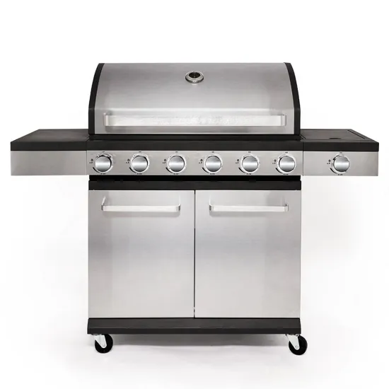 6+1 Burners Grills Home Party Bbq Outdoor Natural Gas Grill in Stainless Steel with Side Burner
